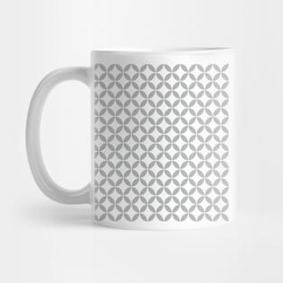 Retro Circles and Diamonds grey 3 Mug